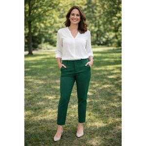 Banana Republic size 4 Sloan Fit Deep Green Ankle Pant